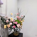 Garden vase Of pink and green