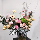 Garden vase Of pink and green