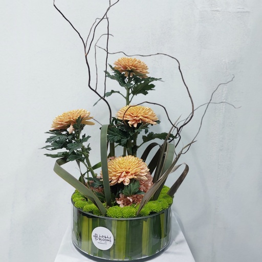 Golden Reverie in Vase